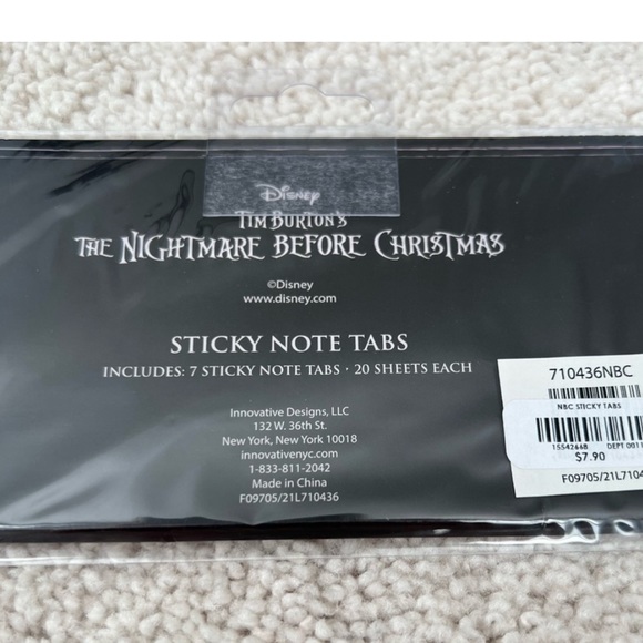 Set of 2 - Disney Tim Burton’s The Nightmare Before Christmas Sticky Note Pads - Picture 4 of 5